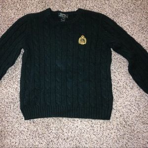 Hunter green 100% lambs wool sweater