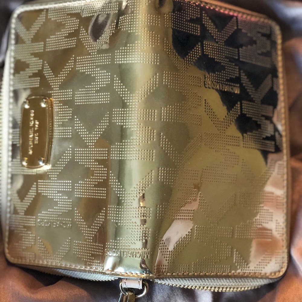All gold Michael kors wallet