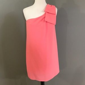 Coral One Shoulder Dress