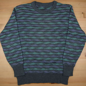 Medium Green Purple Blue "COOGI" Style Sweater