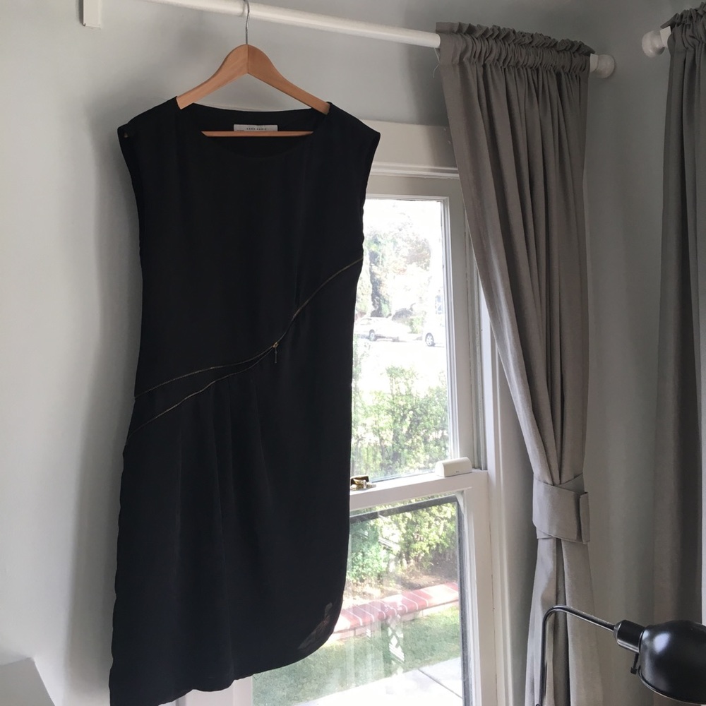 Black silky dress Zara
