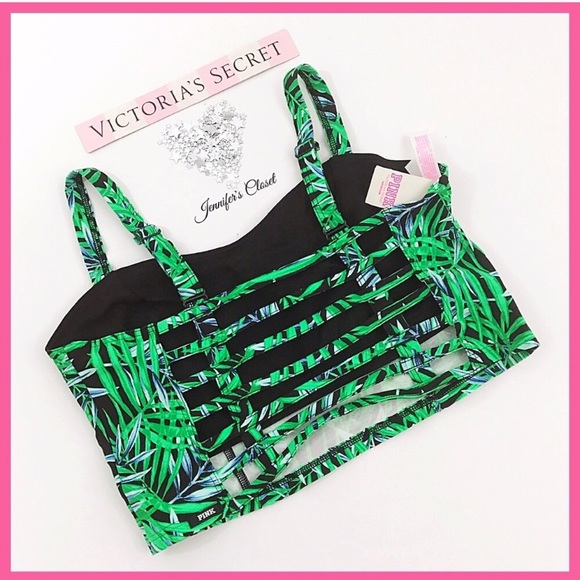 •Victoria’s Secret PINK• Tropical Caged bralette - Picture 2 of 2