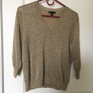 J Crew gold sparkly blouse