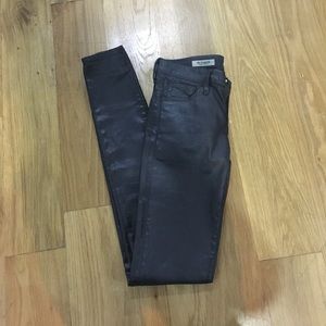AG waxed black/grey super skinny legging jeans