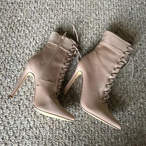 Nude Stiletto Ankle Boots (5.5)