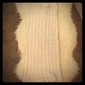 Cream sweater pencil skirt