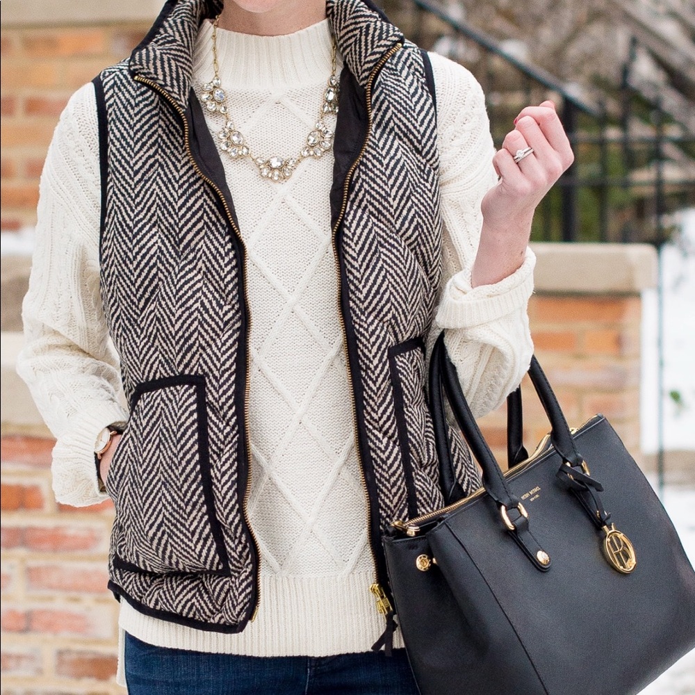 J Crew Herringbone Vest