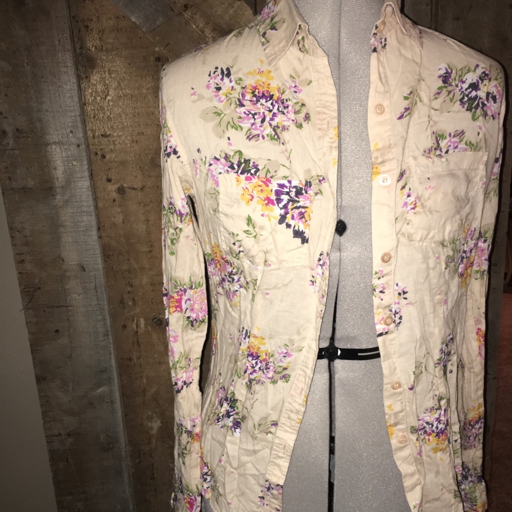 Floral button down.