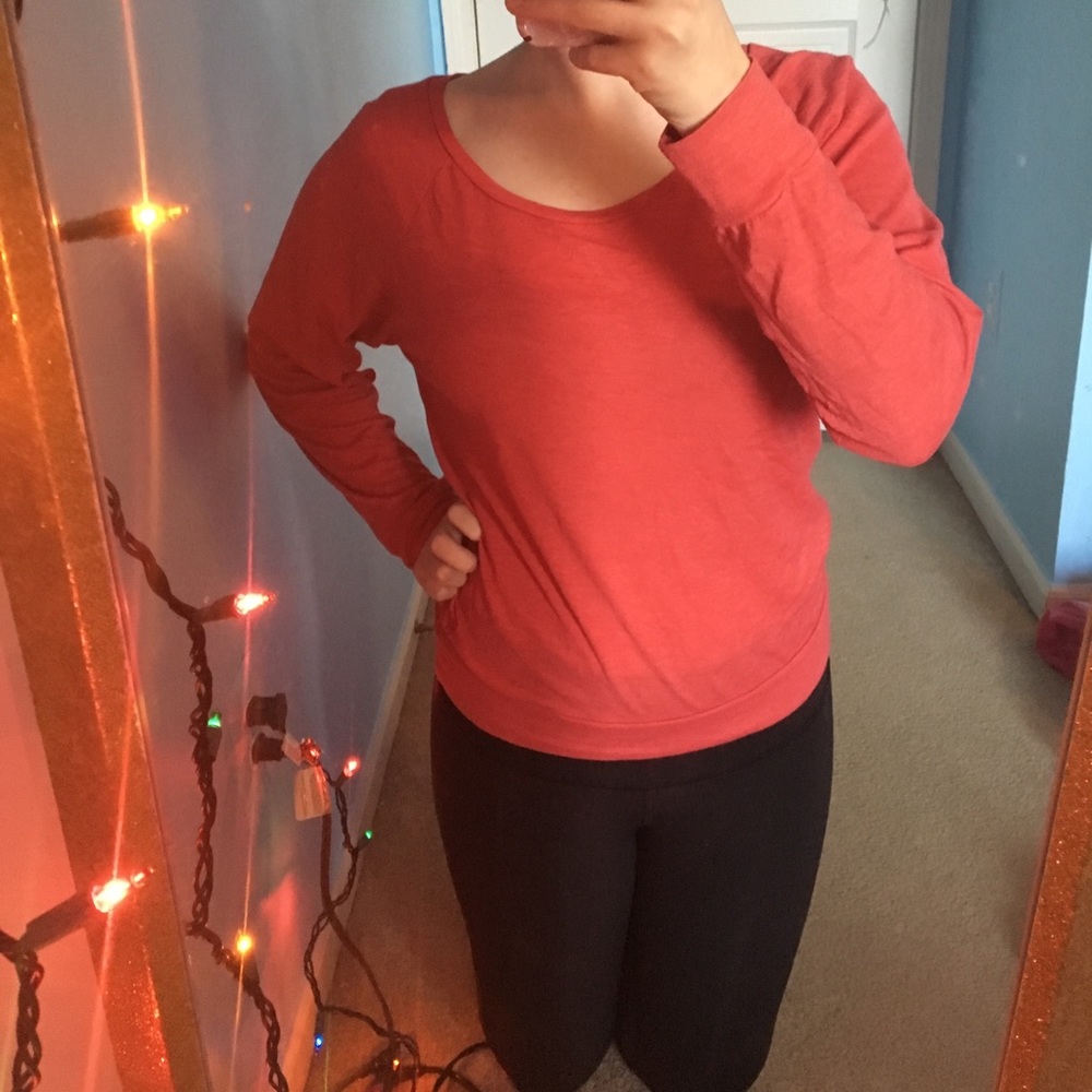 PINK Long Sleeve Red Tee - Picture 2 of 2