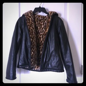 Cheetah Print Fur Jacket