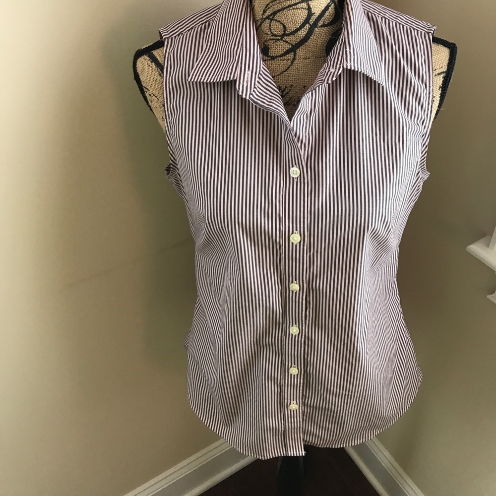 Pink & grey collar tank