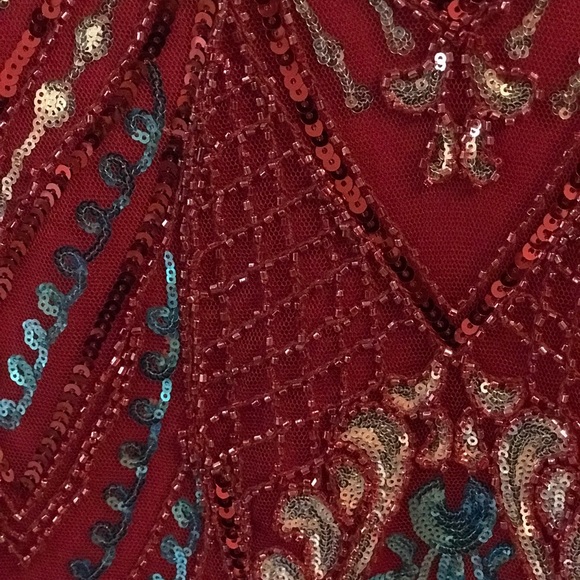 Sequin red party dress - Picture 2 of 3