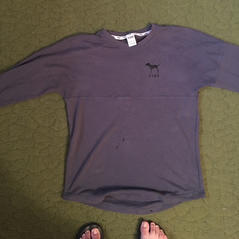 PINK LONG SLEEVE w/ leopard writing on the back