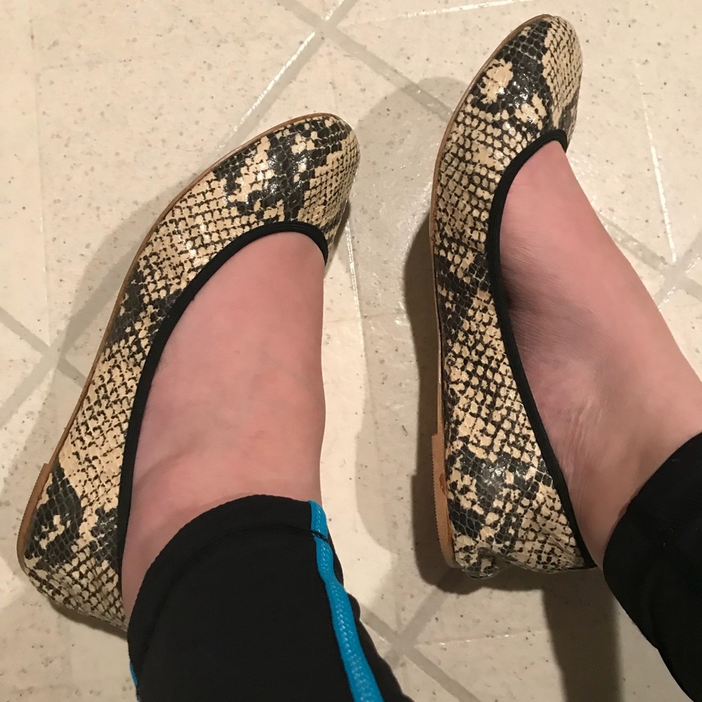 J.Crew Factory Lula Snakeskin - Vintage Linen- 8.5