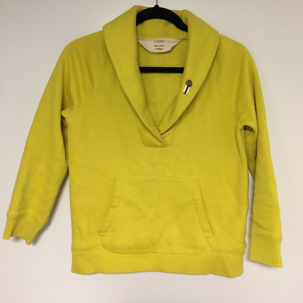 J.Crew Yellow Cropped Sweatshirt