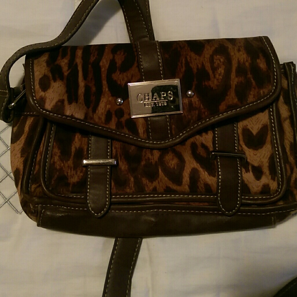 Leopard print chaps purse