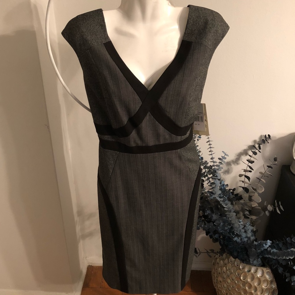 Gray and Black Body Con Dress NWT SZ 8