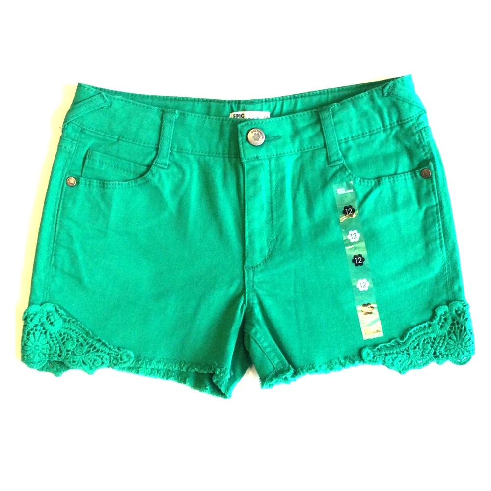 Epic Treads Green Girly Shorts