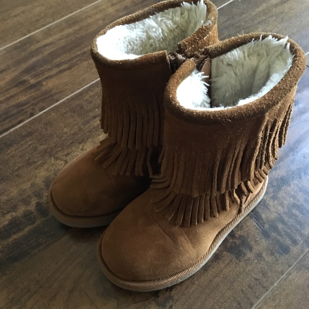 Brown Fringe Boots