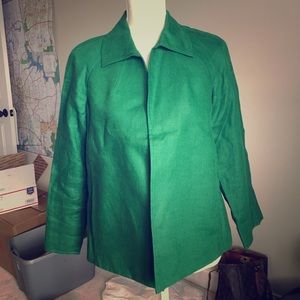 Talbots Green Linen Blazer