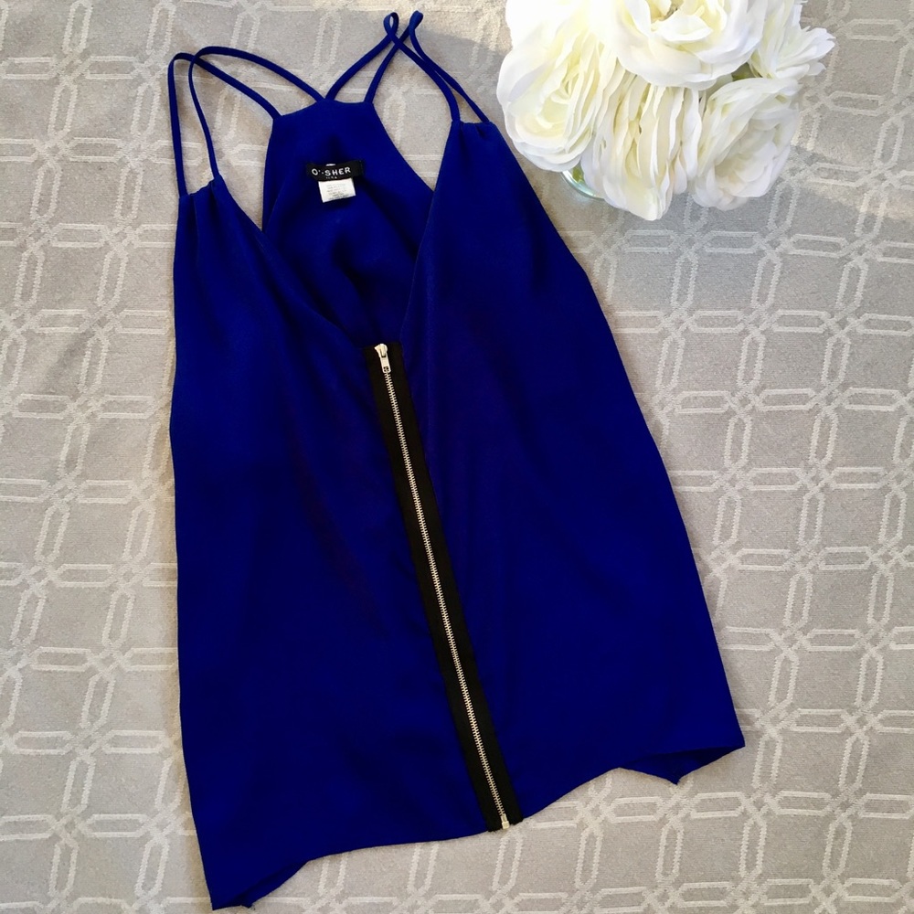 Racerback zipper top