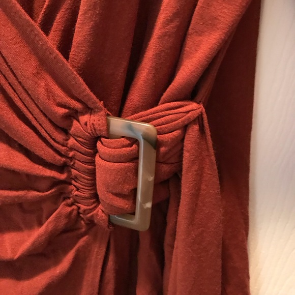 PULLOVER FAUX WRAP SHIRT - Picture 2 of 3