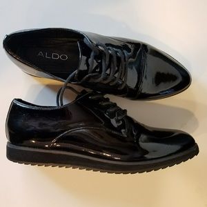 Patent leather oxfords