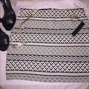 Black & White Mini Skirt