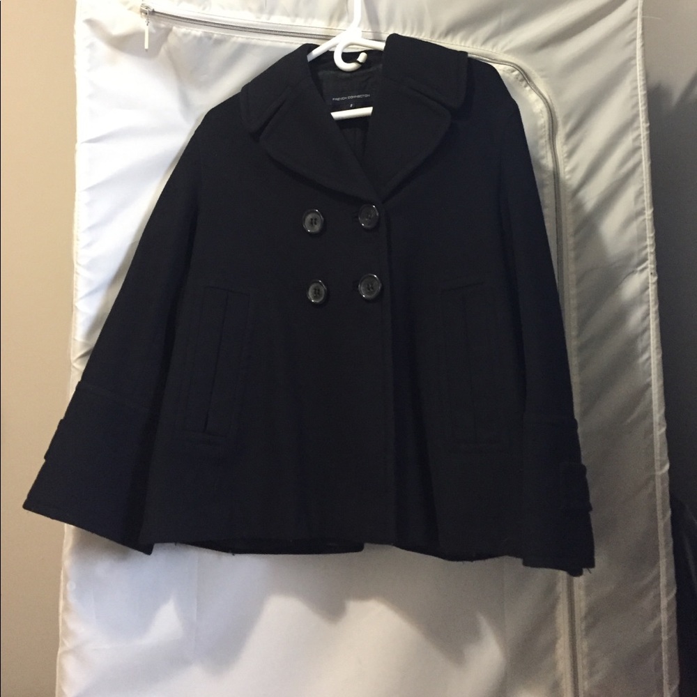 FCUK Wool Pea Coat w/ Bell Sleeves