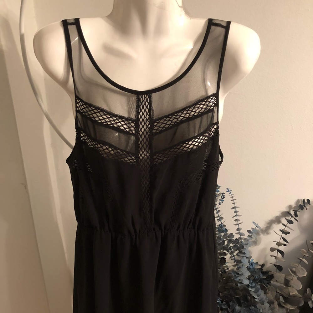 F21 Sheer Black Mini Dress SZ L