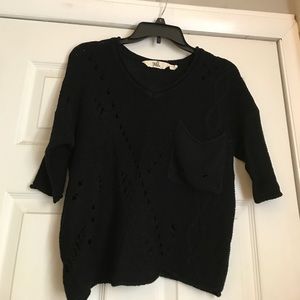 Black crop top sweater