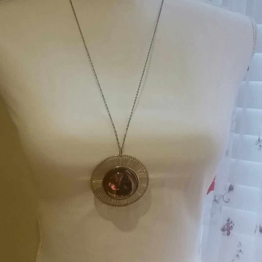 Amber vintage necklace - Picture 2 of 5