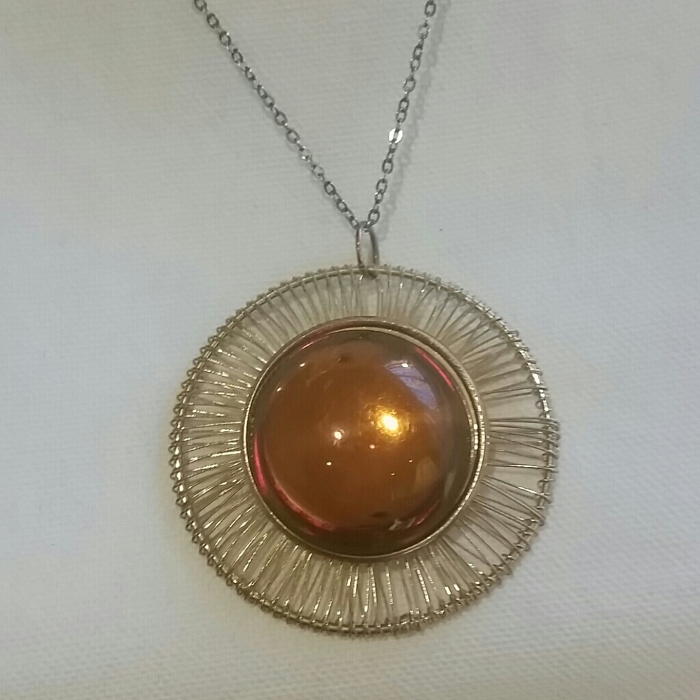 Amber vintage necklace - Picture 3 of 5
