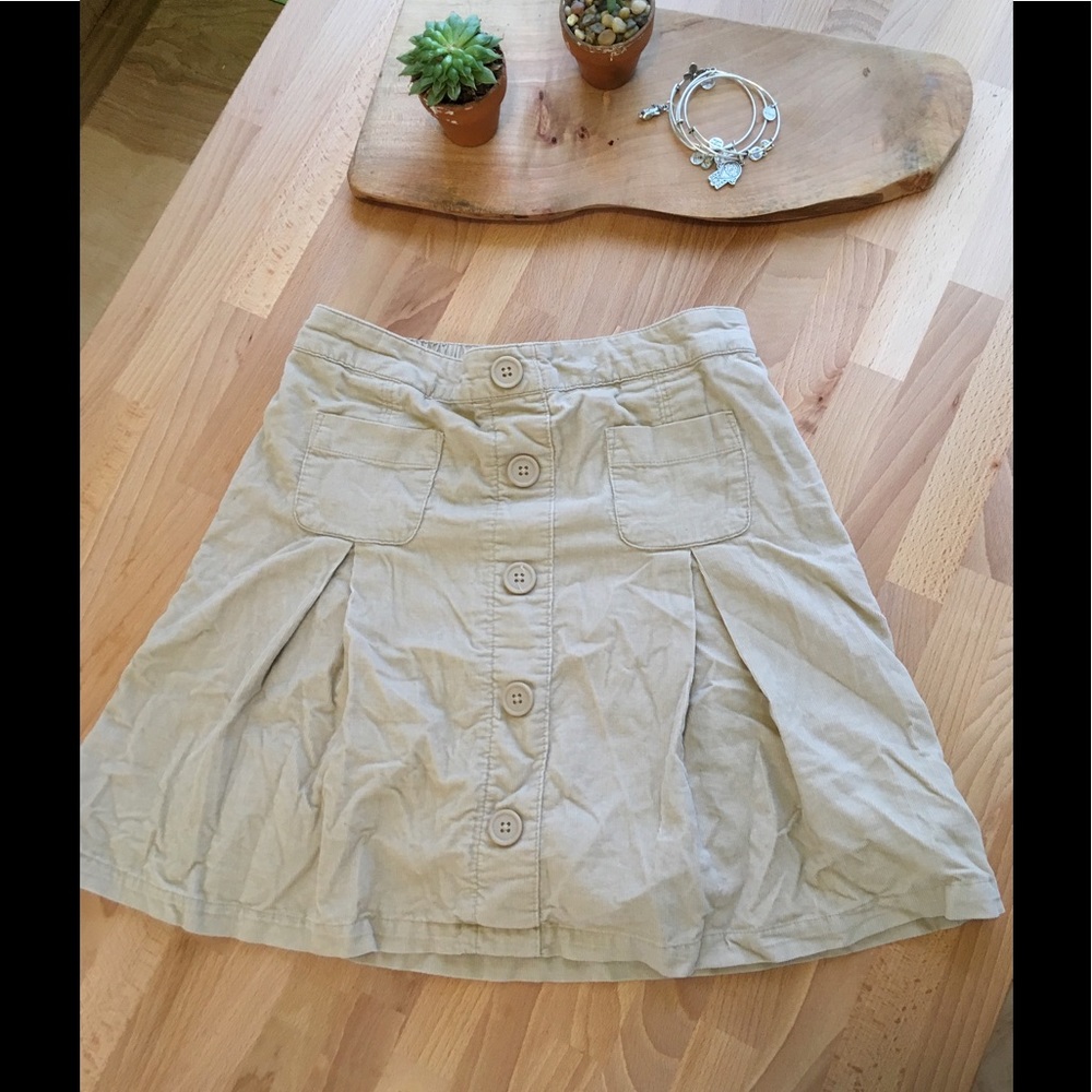 Girls corduroy tan skirt
