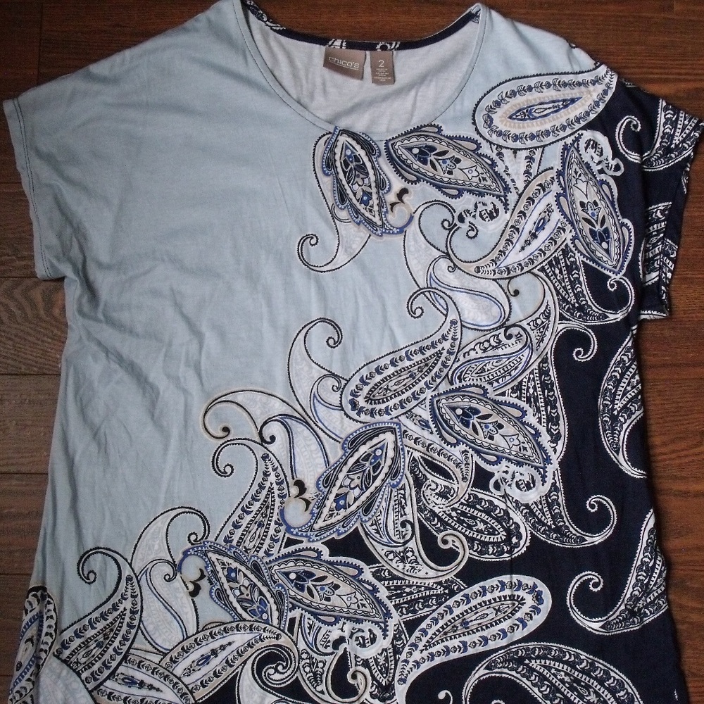 CHICO'S LADIES KNIT TOP SZ. 2