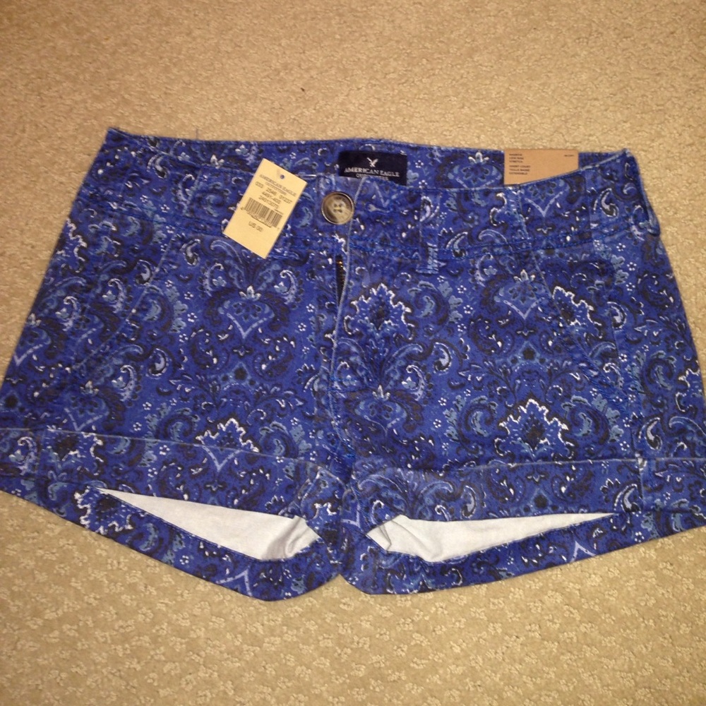 American eagle blue design shorts
