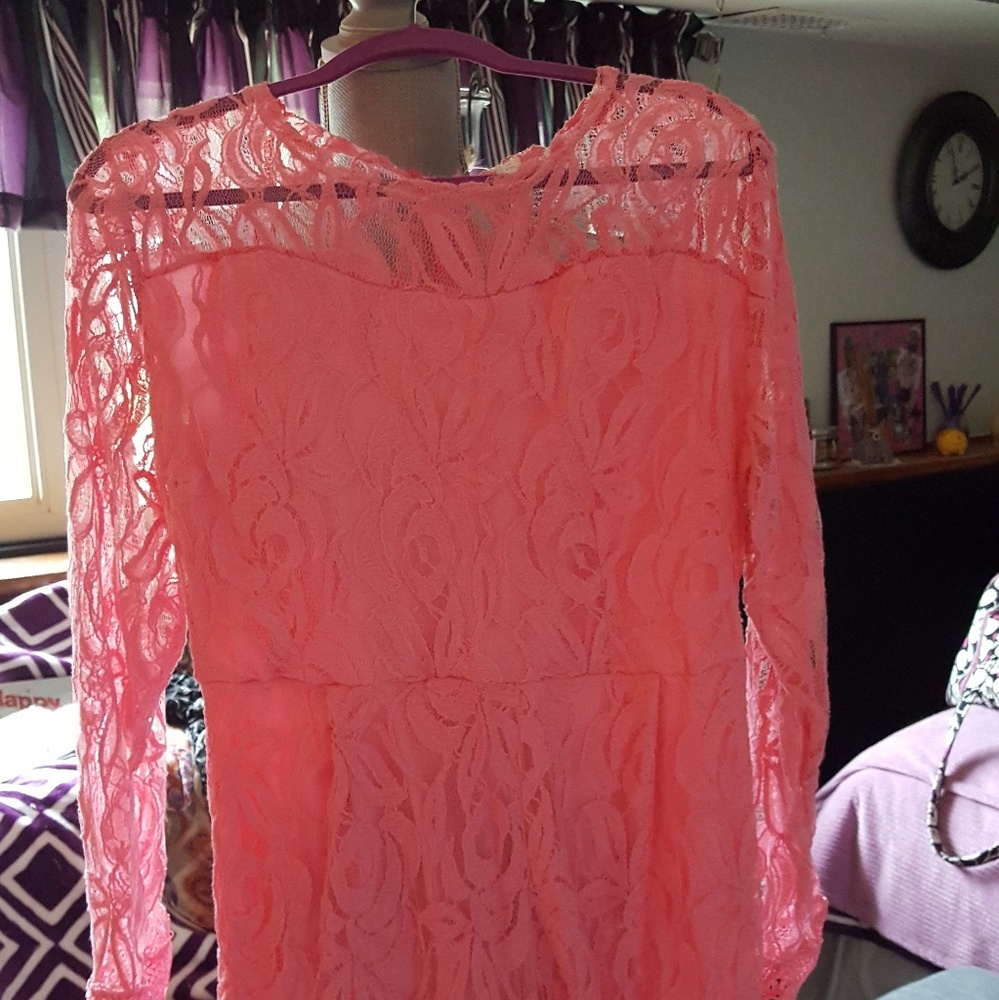 Pink Lace Romper