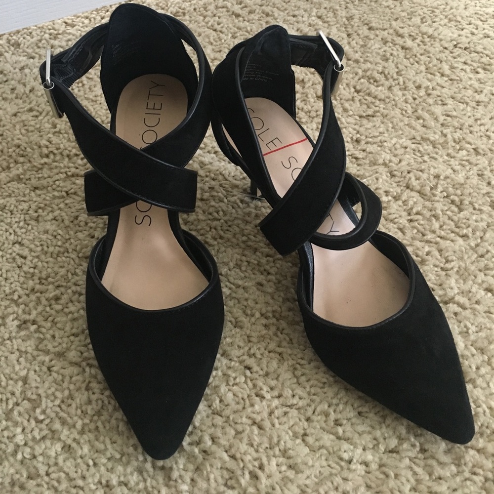 Sole Society Black Strappy Heel