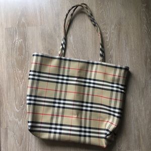 Burberry canvas tote (large)