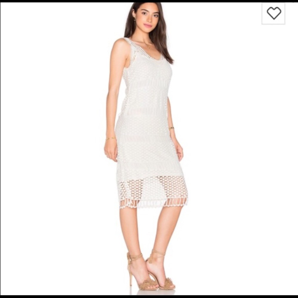 Lucy Paris Midi Crochet Dress