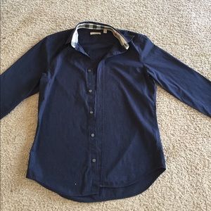 Men’s Burberry Navy blue Button down shirt