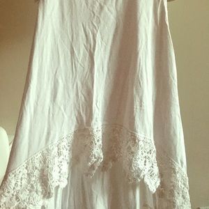 Nightcap high low cotton and lace tank