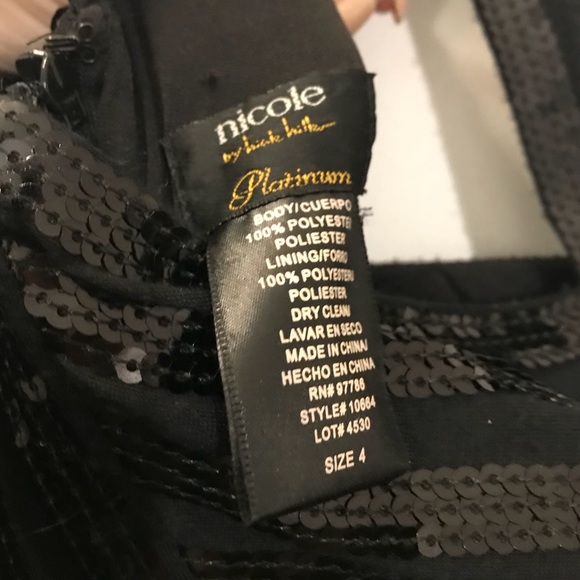 Sequin Black cocktail dress - Picture 5 of 5