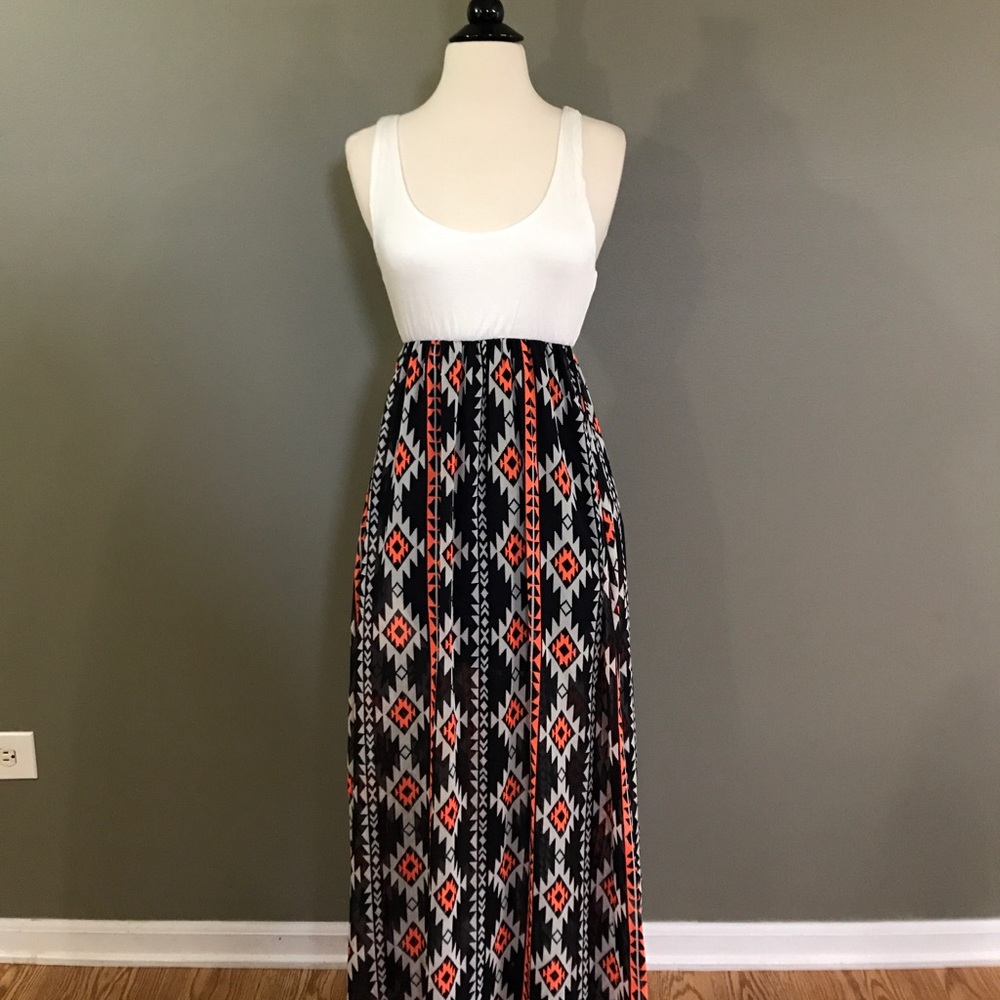 Tribal Print Maxi Dress