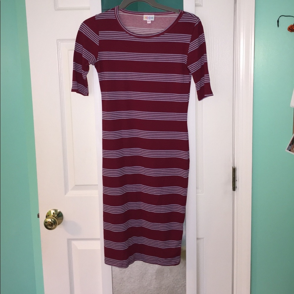 Lula Roe Maroon Dress