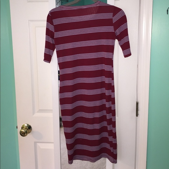 Lula Roe Maroon Dress - Picture 2 of 4
