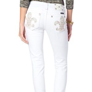 Silver net Fleur de Lis MissMe jeans size 23