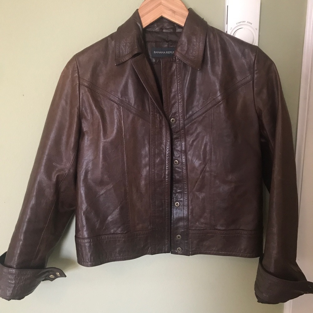 Banana Republic Women's Brown Leather Jacket