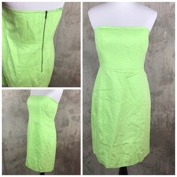 J. Crew Dresses & Skirts - J Crew Green Cotton Strapless Dress NEW