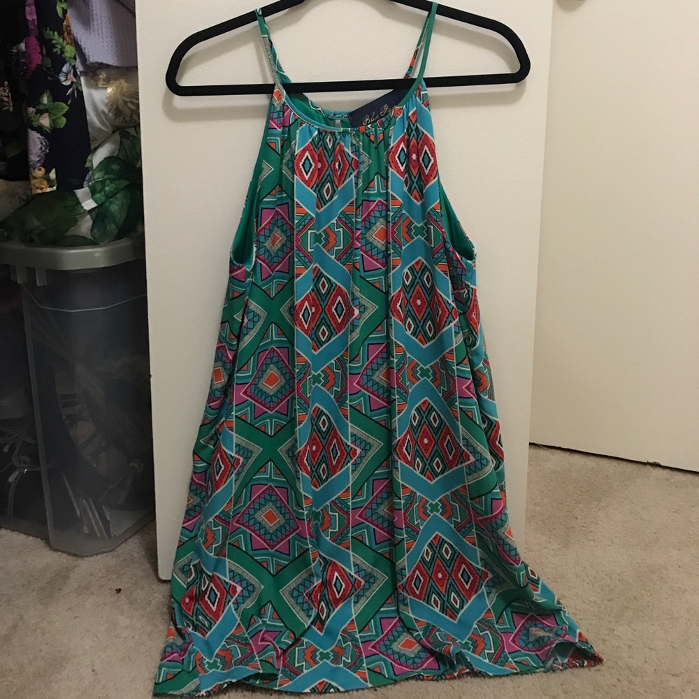 High Neck Shift Dress